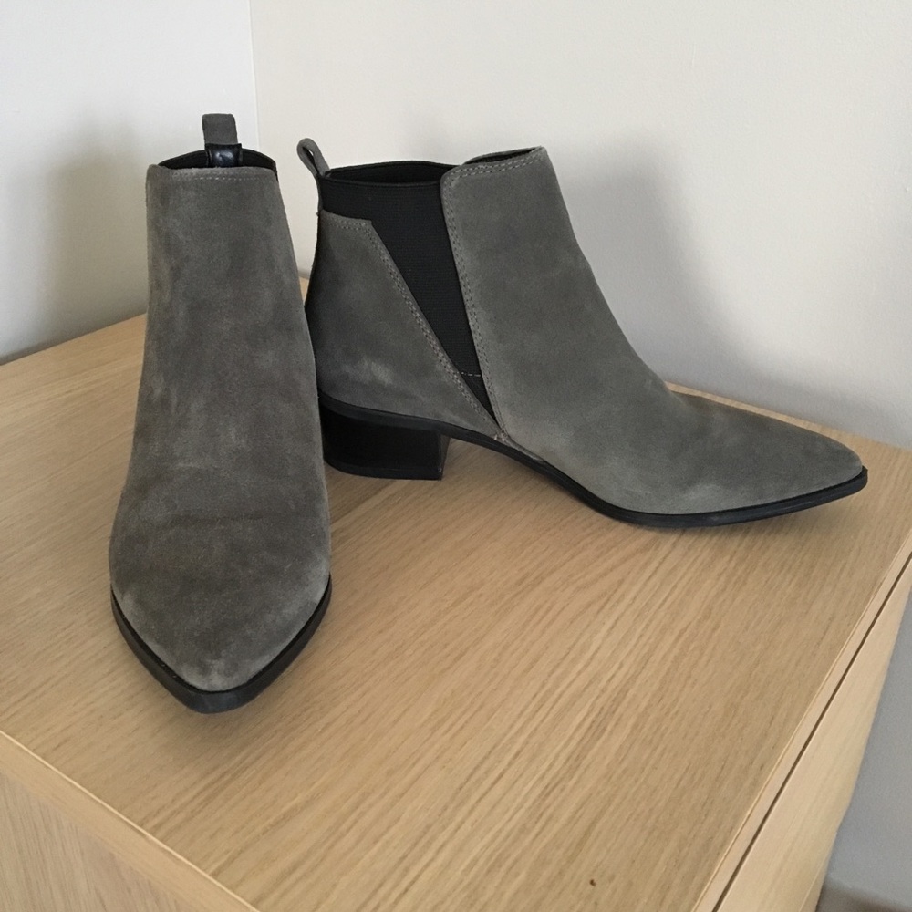 Marc Fisher Grey Suede Booties